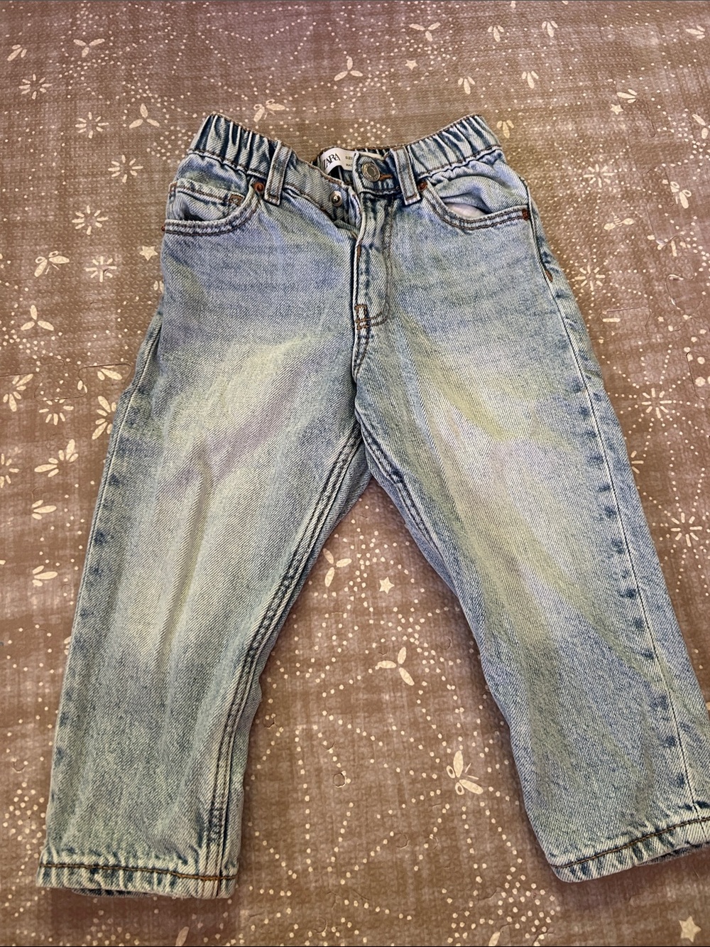 Zara Light Blue Denim Jeans - Elastic Waist